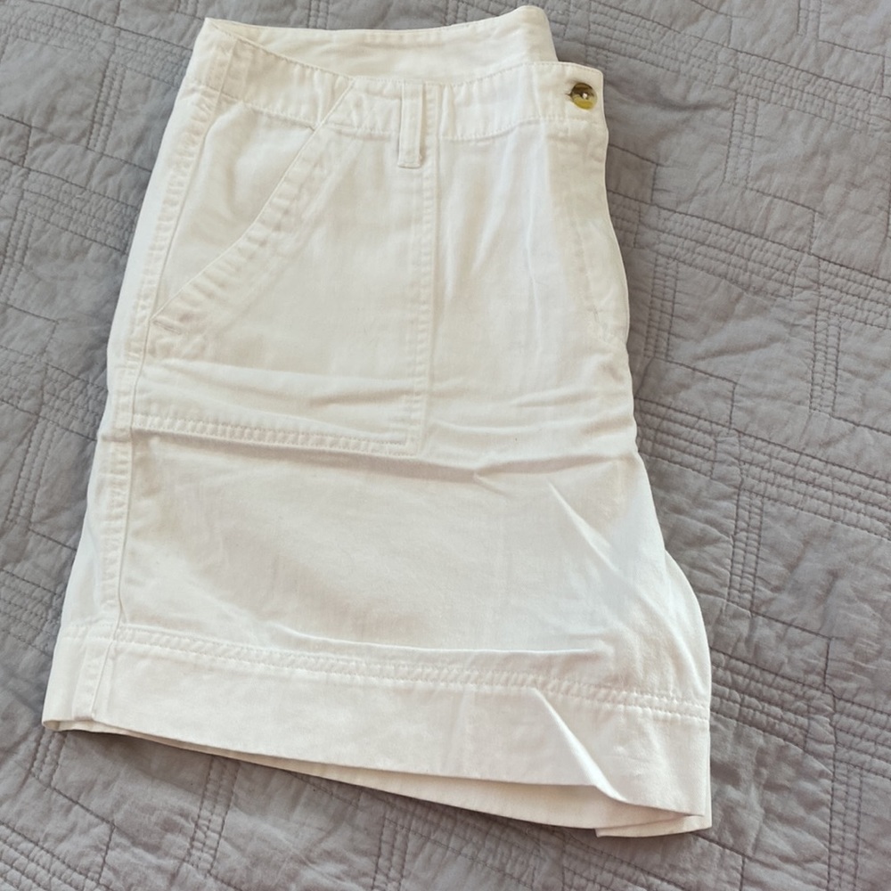 Kim Rogers white cotton  shorts